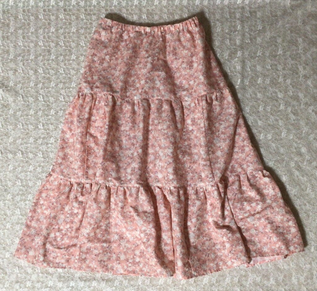 花柄のティアードスカート