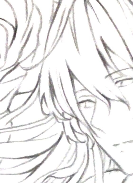 薔薇と長髪男子