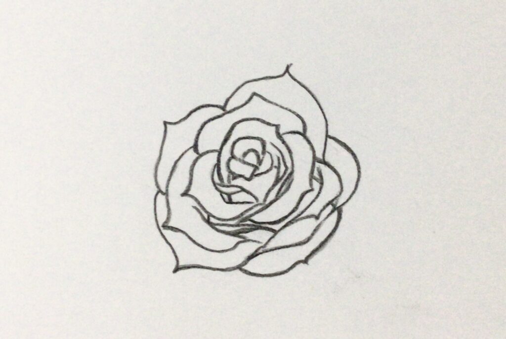 薔薇イラスト線画