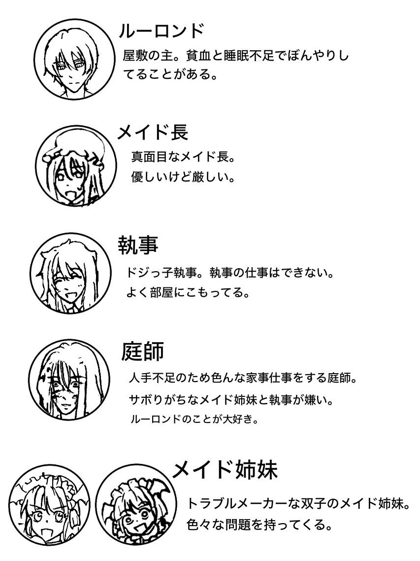 主と使用人達キャラクター紹介
