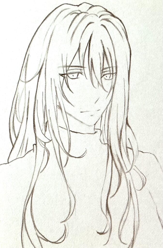 長髪男子イラスト