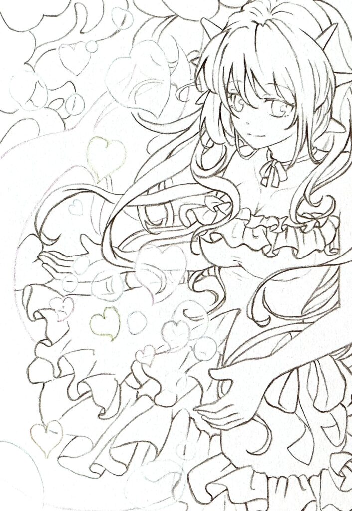 マーメイド線画