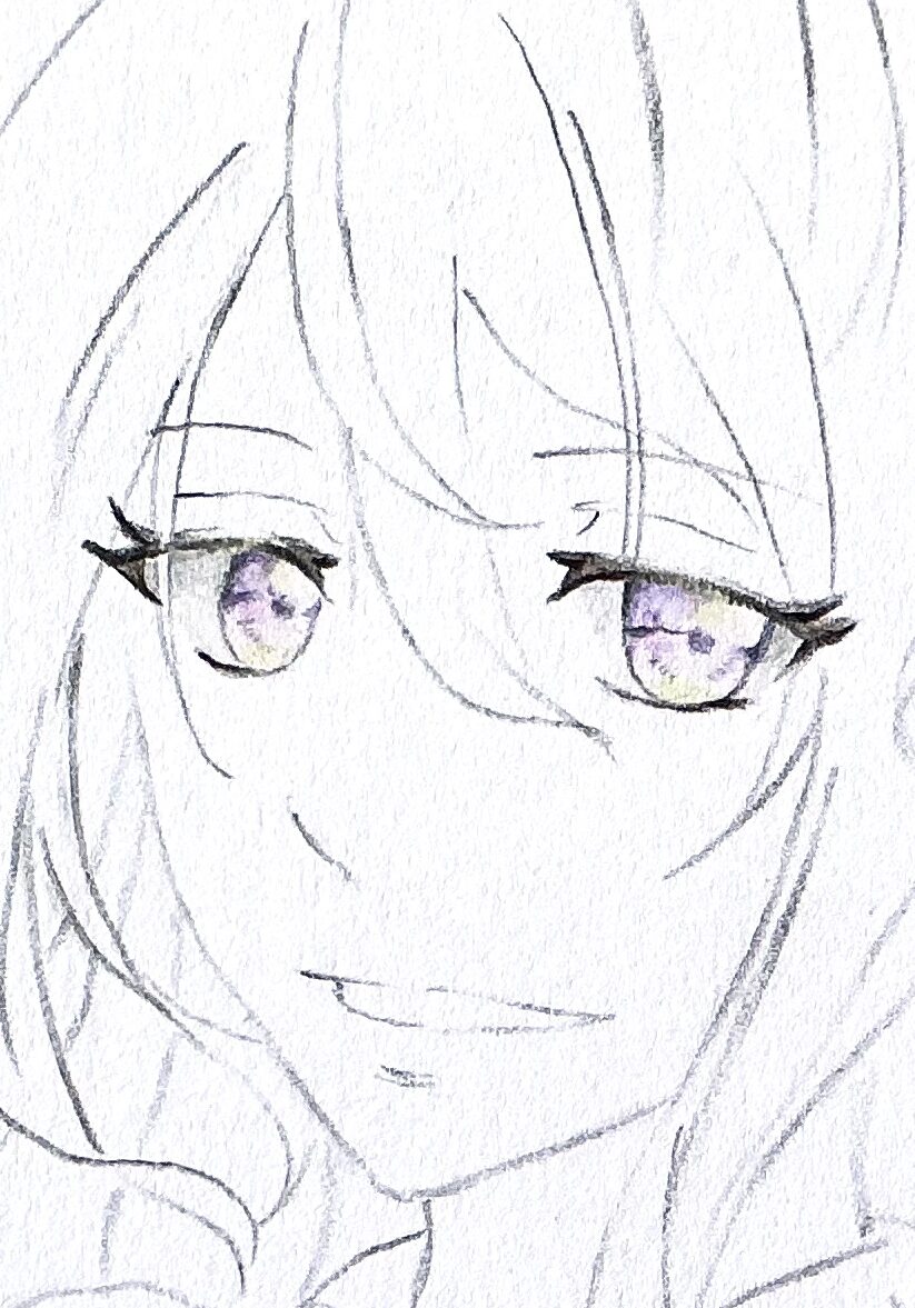 目に影を入れて完成