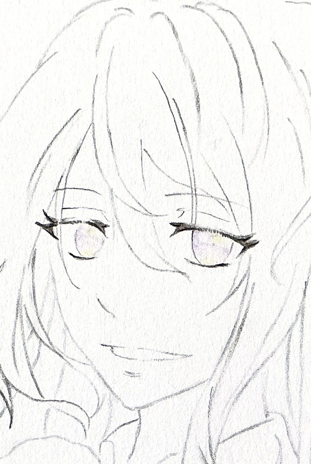 黄色と白色で塗る