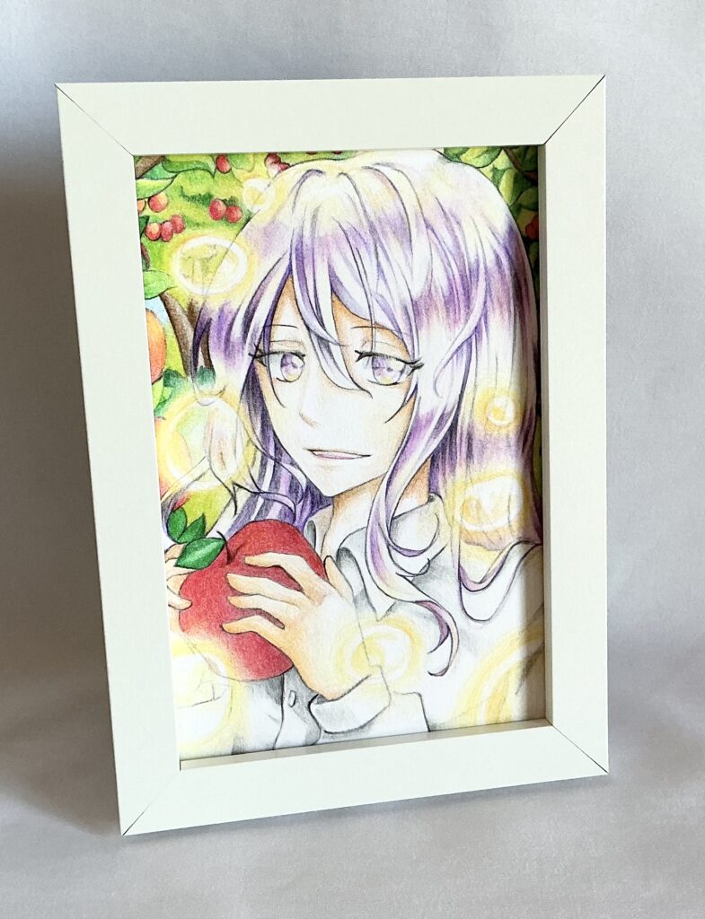 長髪男子イラスト原画