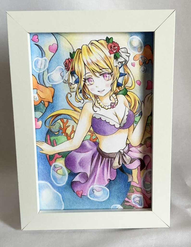 紫の人魚イラスト