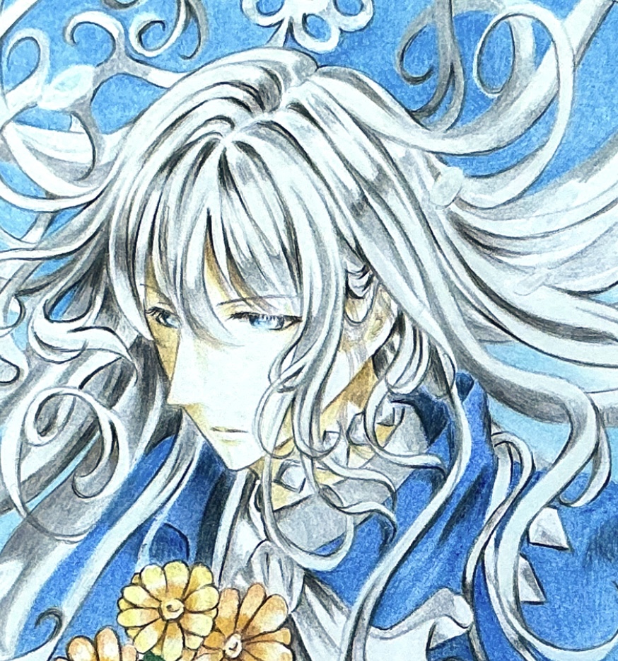 銀髪イラスト