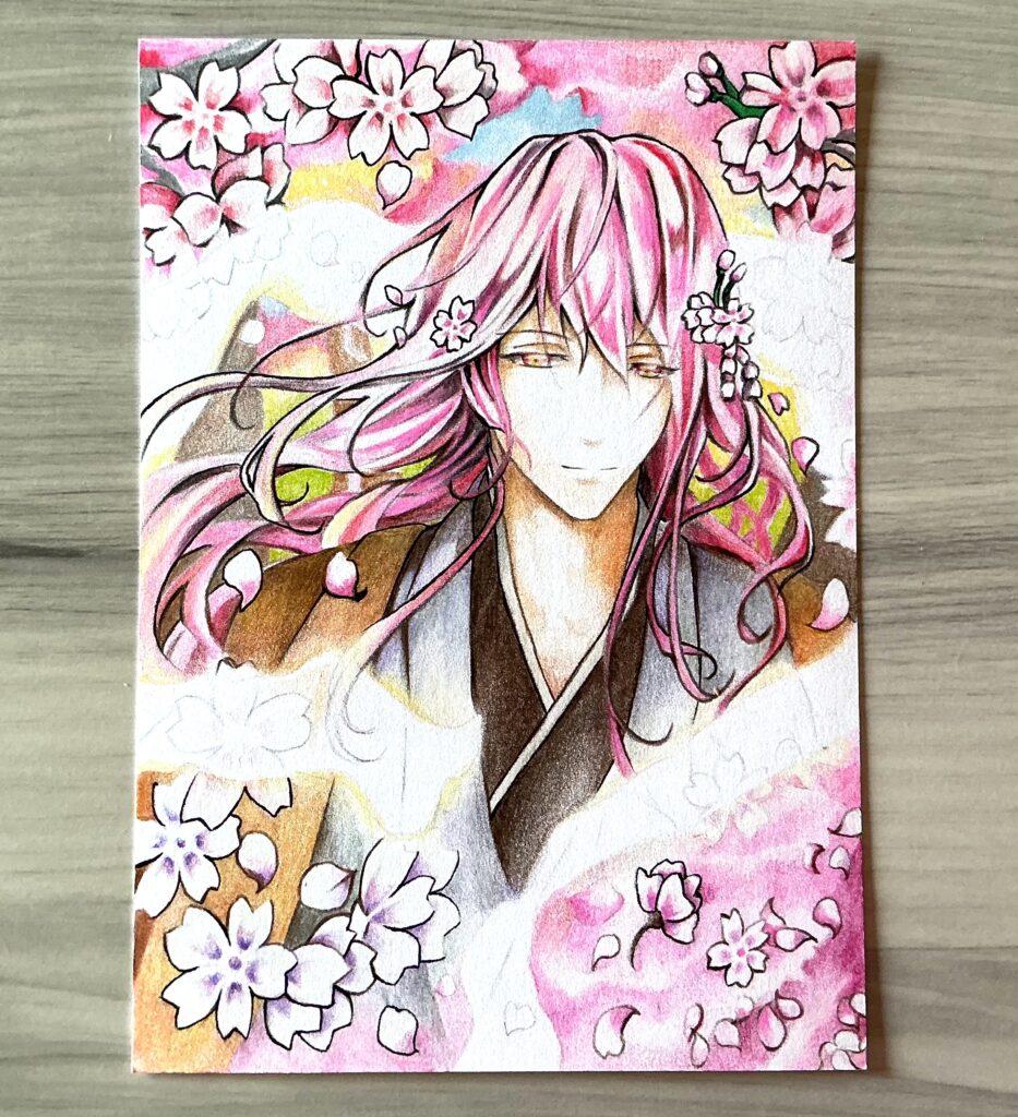 桜イラスト途中