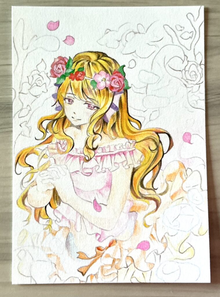 フリル色塗り中