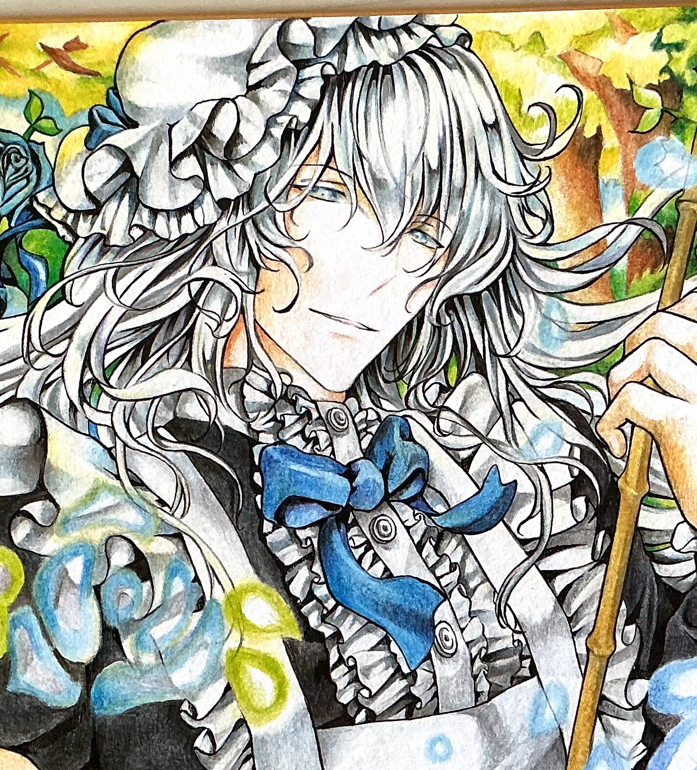 白髪のメイド男子