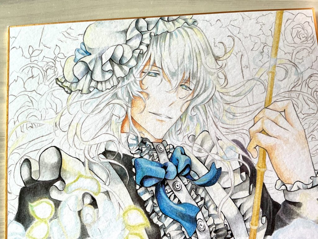 銀髪イラスト製作中