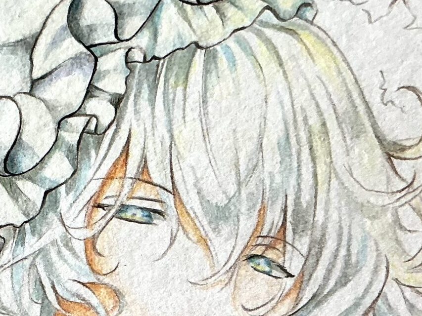 銀髪イラスト白塗る